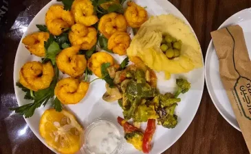 خوراک میگو رستوران دارچین کیش