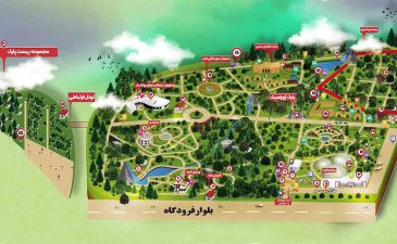 نقشه راهنمای باغ مشهد