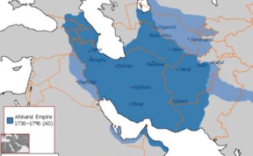 مساحت ایران در زمان نادرشاه