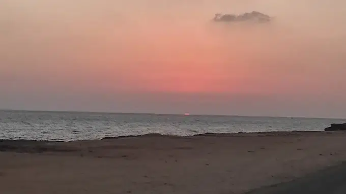 غروب در ساحل ابراهیم